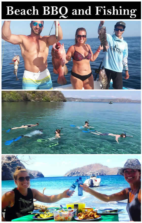 Beach BBQ and fishing tour near the Riu Guanacaste